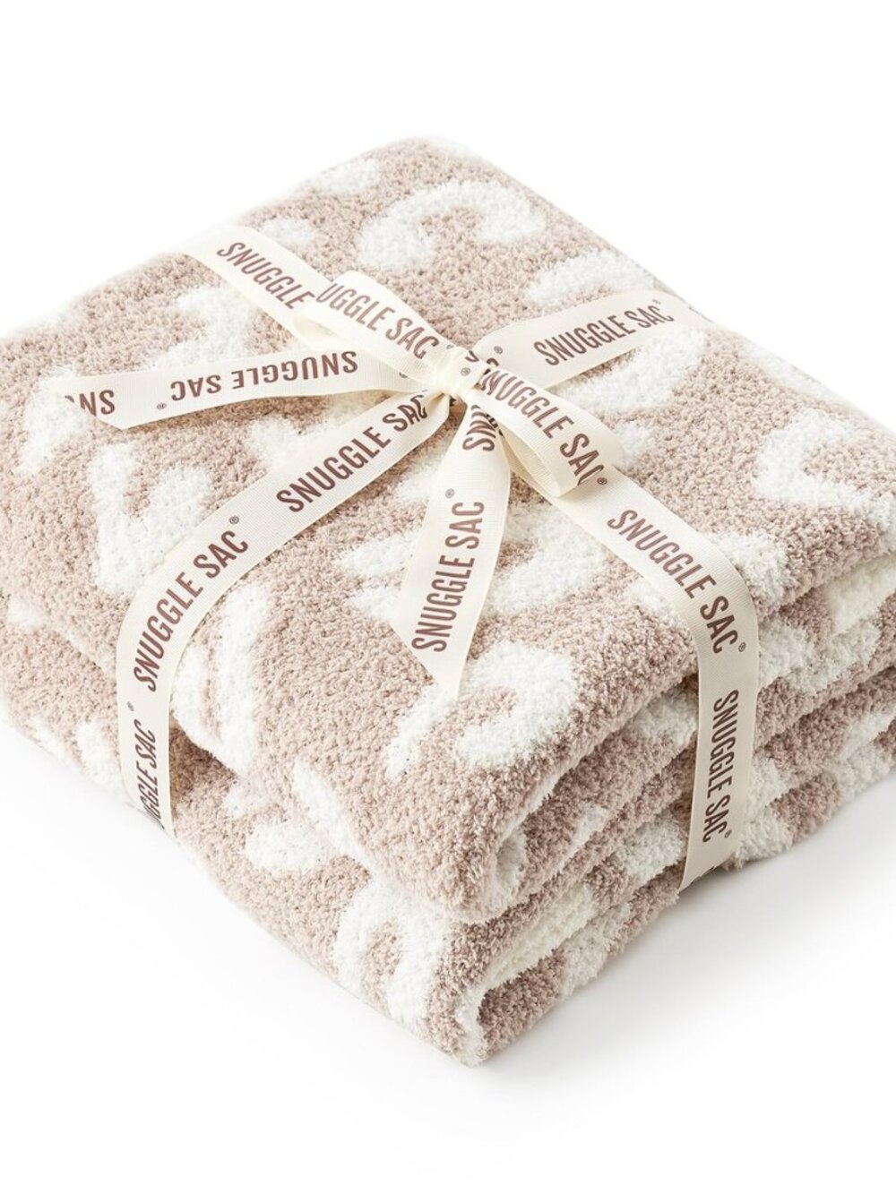 Leopard Throw Blanket for Couch Bed Sofa 50x60 inches, Reversible Beige Leopard